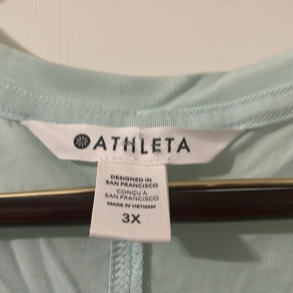 Athleta Stratus II Light Green Short Sleeve Tee Size 3X - Picture 4 of 12